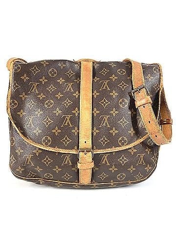 Louis Vuitton LOUIS VUITTON M42254 Monogram Saumur 35 Handbag, Crossbody Bag, Flap Shoulder Canvas, Men's, Women's, Brown (view 1)