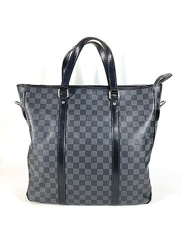 Louis Vuitton LOUIS VUITTON N51192 Damier Graphite Tadao Tote Bag, Vertical, Shoulder Canvas, Men's/Women's, Black (view 1)