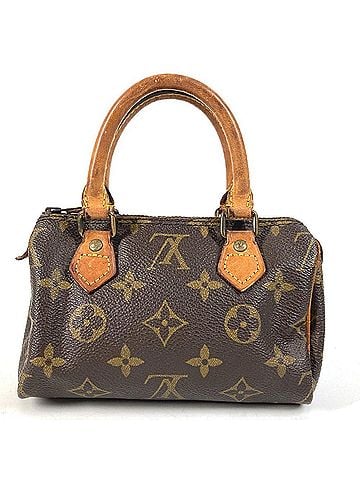 Louis Vuitton LOUIS VUITTON M41534 Monogram Mini Speedy Bag Boston Handbag Pouch Canvas Women's Brown (view 1)