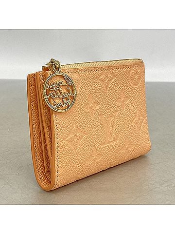 Louis Vuitton Louis Vuitton Monogram Empreinte Portefeuille Lisa Wallet M27487 Peach Women's (view 2)