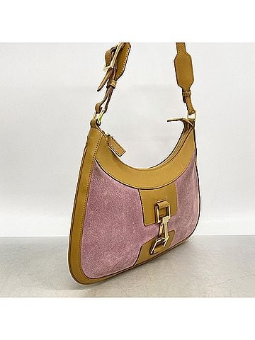 Gucci Gucci Shoulder Bag 001 4128 Suede Brown Pink Women's (view 2)