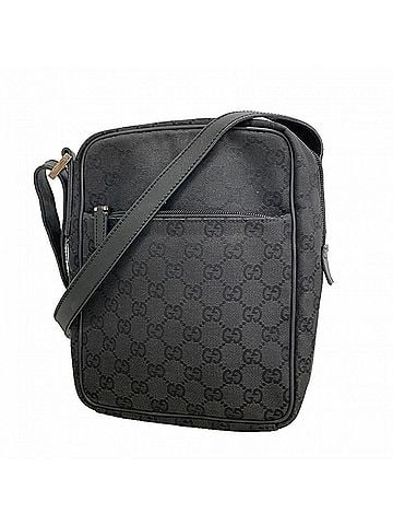 Gucci Gucci GG Canvas Shoulder Bag 03136, Black, Women's (view 1)