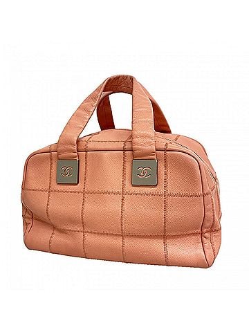 Chanel Chanel Chocolate Bar Handbag, Caviar Leather, Pink, Women's (view 1)