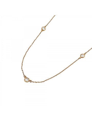 Tiffany & Co. Tiffany &amp; Co. By the Yard Necklace, 3PD (3 Diamonds), 18K Yellow Gold, Ladies' Necklace (view 1)