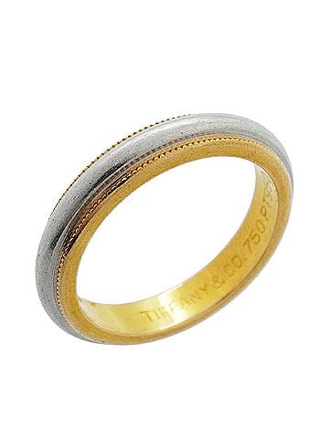 Tiffany & Co. Tiffany &amp; Co. Milgrain Ring, 18K Yellow Gold (KYG), Platinum (Pt950), Women's (view 1)