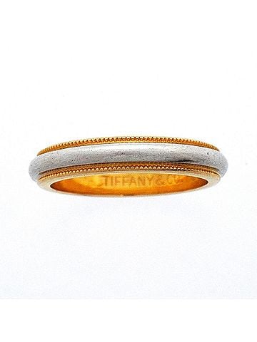 Tiffany & Co. Tiffany &amp; Co. Milgrain Ring, 18K Yellow Gold (KYG), Platinum (Pt950), Women's (view 2)