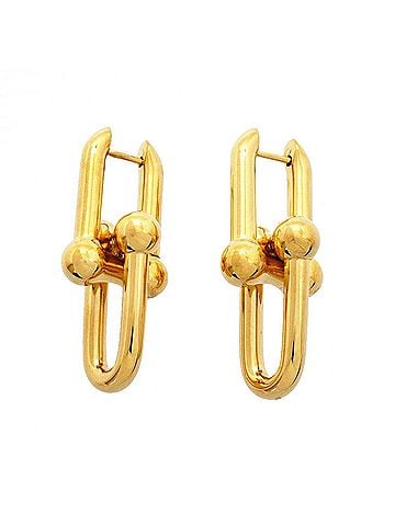 Tiffany & Co. Tiffany &amp; Co. Hardware Large Link Earrings, 18K Yellow Gold, Women's (view 1)