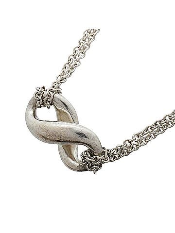 Tiffany & Co. Tiffany &amp; Co. Infinity Double Chain Necklace, Sterling Silver 925, Women's (view 1)