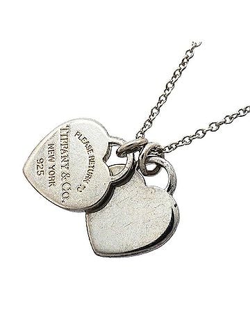 Tiffany & Co. Tiffany &amp; Co. Double Return to Heart Necklace, Sterling Silver 925, Women's (view 1)