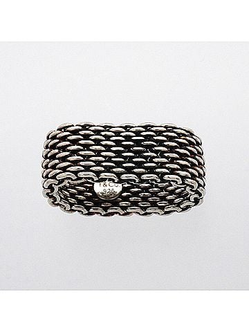 Tiffany & Co. Tiffany &amp; Co. Somerset Mesh Ring, Sterling Silver 925 (Women's) (view 2)