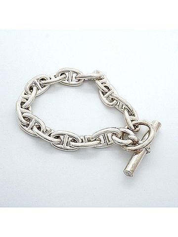 Hermès Hermes Chaine d'Ancre MM Bracelet, 15 links, Sterling Silver 925, Men's/Women's (view 2)