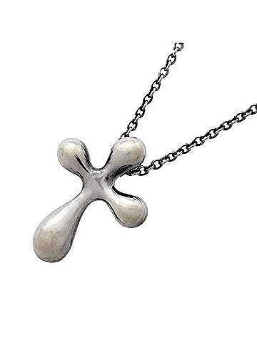 Tiffany & Co. Tiffany &amp; Co. Small Cross Necklace, Sterling Silver 925, Women's (view 1)