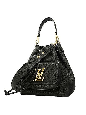 Louis Vuitton Louis Vuitton Lockme Bucket Handbag, Taurillon Leather, NV, M57687, Noir (Black), 2-way bag for women. (view 1)