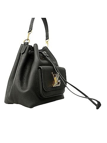 Louis Vuitton Louis Vuitton Lockme Bucket Handbag, Taurillon Leather, NV, M57687, Noir (Black), 2-way bag for women. (view 2)