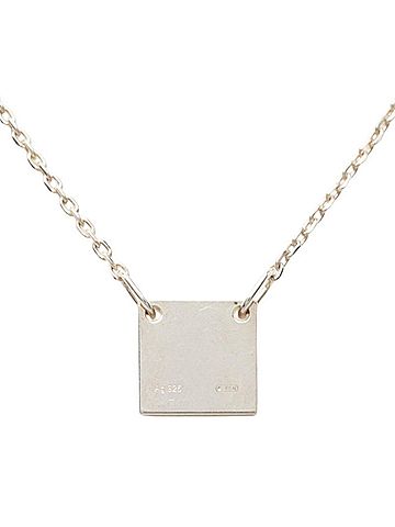 Gucci Gucci Mini Square Plate Pendant Necklace, SV925 Silver, Women's. (view 2)