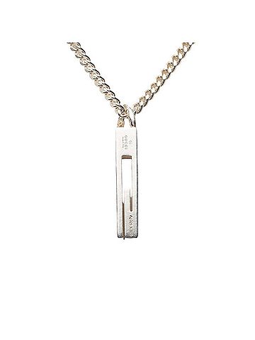Gucci Gucci Cutout G Chain Pendant Necklace, SV925 Silver, Women's GUCCI (view 2)