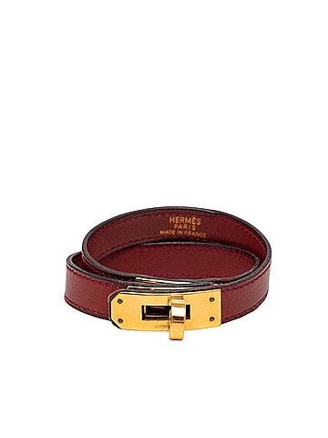 Hermès Hermes Kelly Double Tour Bracelet ?F Wine Red Gold Hardware Leather Women's HERMES (view 1)