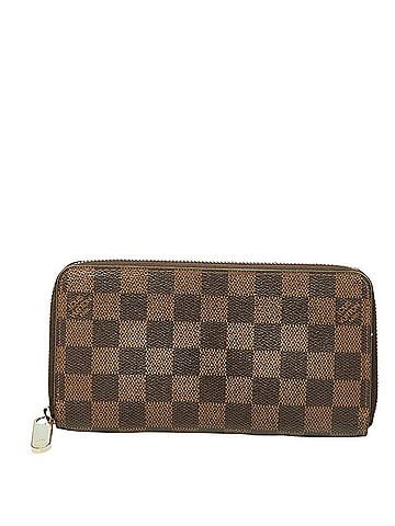 Louis Vuitton Louis Vuitton Damier Zippy Wallet Round Zipper Long N60015 Brown Leather Women's LOUIS VUITTON (view 1)