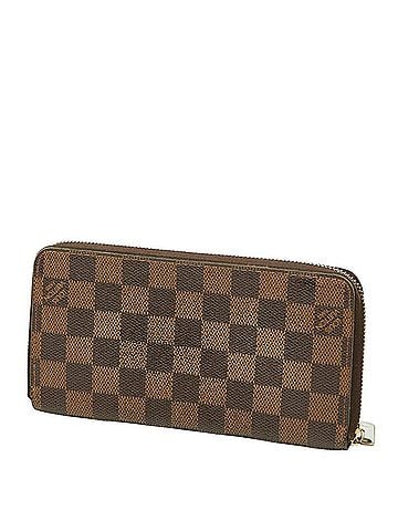 Louis Vuitton Louis Vuitton Damier Zippy Wallet Round Zipper Long N60015 Brown Leather Women's LOUIS VUITTON (view 2)