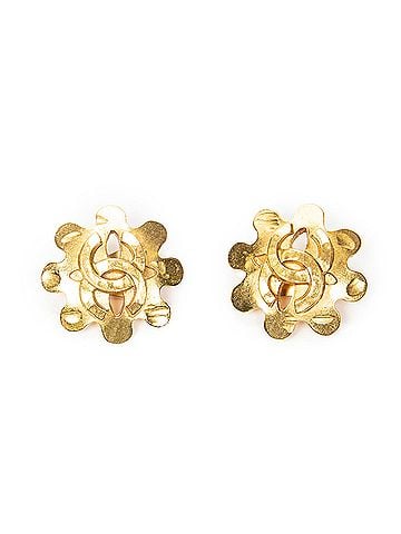 Chanel CC Floral Clip On Earrings (view 1)