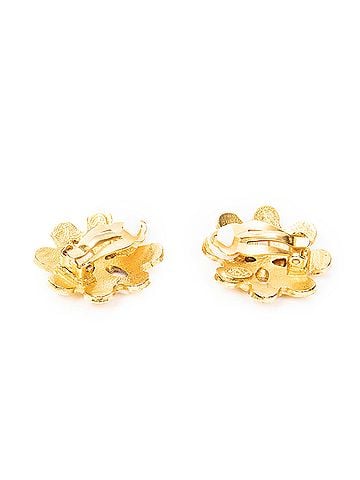 Chanel CC Floral Clip On Earrings (view 2)