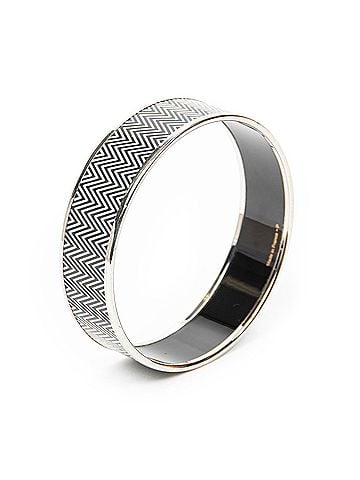 Hermes Leather Goods Enamel Bangle MM (view 1)