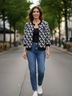 Moda International Print Black White Cardigan Size S - photo 5
