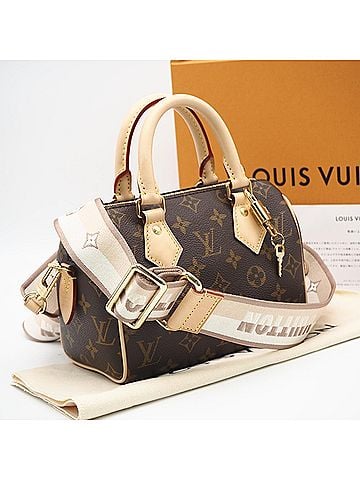 Louis Vuitton LOUIS VUITTON Monogram Speedy Bandoulière 20 M46222 Handbag Brown Beige Leather Women's (view 2)