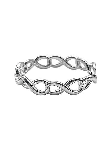 Tiffany & Co. TIFFANY&amp;Co. Tiffany Infinity Band Ring, SV925 7819, Silver, Women's (view 1)