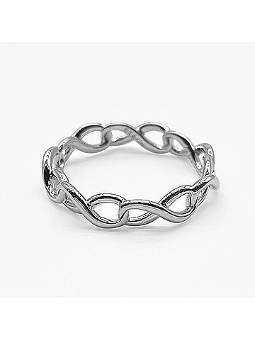Tiffany & Co. TIFFANY&amp;Co. Tiffany Infinity Band Ring, SV925 7819, Silver, Women's (view 2)