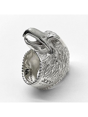 Gucci GUCCI Anger Forest Eagle Ring, SV925, 7791, Silver, Men's (view 2)