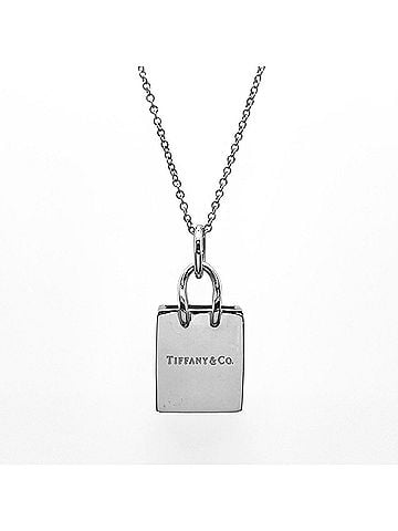 Tiffany & Co. TIFFANY&amp;Co. Tiffany Shopping Bag Shopper Necklace SV925 Silver Women's (view 2)