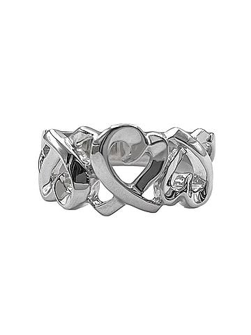 Tiffany & Co. TIFFANY&amp;Co. Tiffany &amp; Co. Paloma Picasso Triple Loving Heart Ring, SV925 7825 Silver, Women's (view 1)