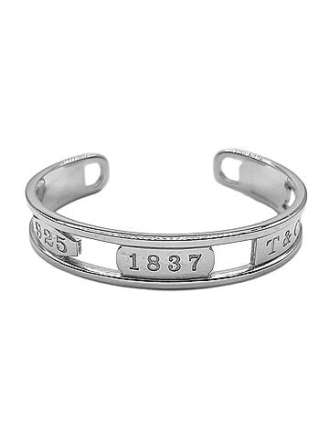 Tiffany & Co. TIFFANY&amp;Co. Tiffany 1837 Element Cuff Bangle SV925 Silver Men's Women's (view 1)