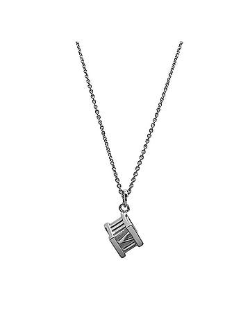 Tiffany & Co. TIFFANY&amp;Co. Tiffany Atlas Cube Necklace Pendant SV925 Silver Men's Women's (view 1)