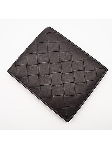 Bottega Veneta BOTTEGA VENETA Intrecciato 743211 Bi-fold Wallet Brown Red Calf Leather Men's (view 2)