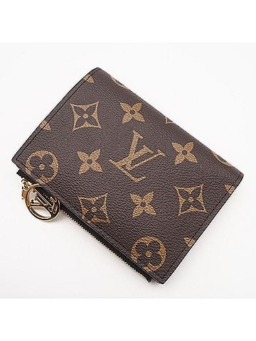 Louis Vuitton LOUIS VUITTON LV Bloom Mini Trifold Wallet M13420 Bi-fold Brown Beige Red PVC Leather Women's (view 2)