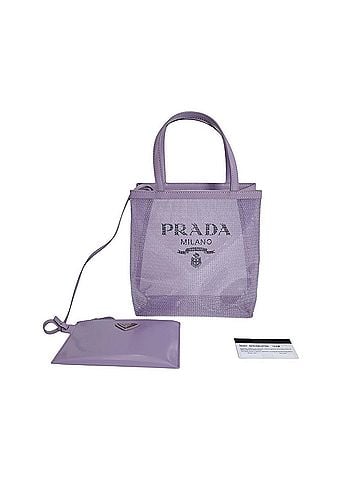 Prada Prada PRADA Tote Bag Handbag RETE PAILLETTES Lilium Sequin 1BG417 Purple (view 1)