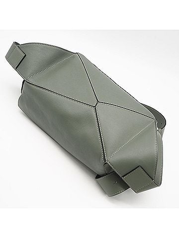 Loewe LOEWE Puzzle Bum Bag Small B510P35X09 Body Green Calf Leather Men's (view 2)