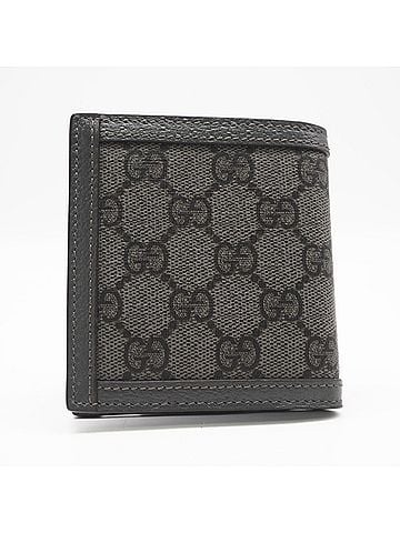 Gucci GUCCI GG Supreme Ophidia Compact Wallet 732016 Bi-fold Gray PVC Leather Men's (view 2)