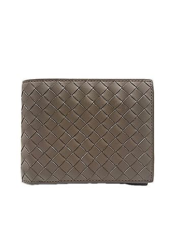 Bottega Veneta BOTTEGA VENETA Intrecciato Leather Compact Wallet 113993 Bi-fold Brown Calf Men's (view 1)