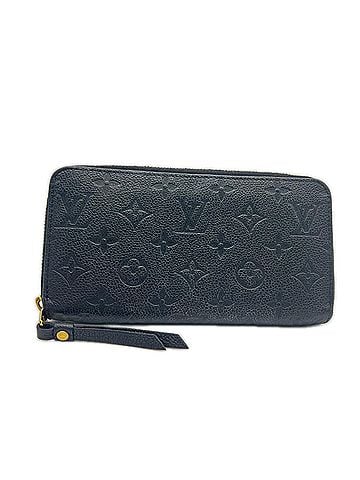 Louis Vuitton LOUIS VUITTON Monogram Empreinte Zippy Wallet Noir M61864 Long Black Calf Leather Women's (view 1)