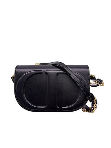 Christian Dior Christian Dior CD Signature Shoulder Bag M9280UZWS900, Black Calf Leather, Women's (view 1)