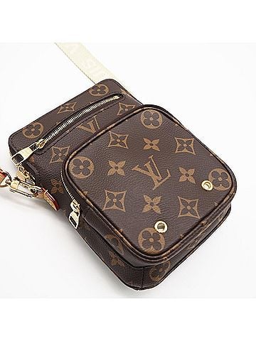 Louis Vuitton LOUIS VUITTON Monogram Utility Crossbody M80746 Shoulder Bag, Brown Beige, Women's (view 2)