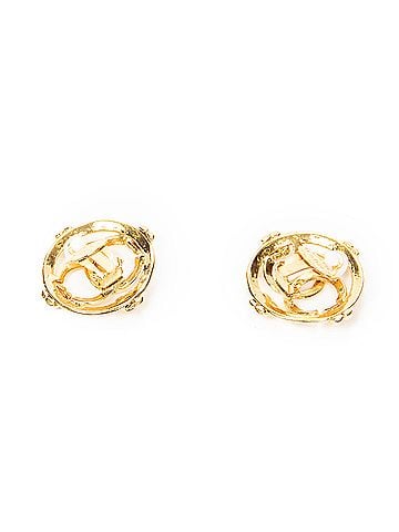 Chanel CC Round Clip On Earrings (view 2)