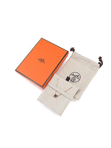 Hermès Hermes Mini Pop H Necklace, Black and Gold (view 2)