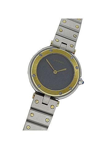 Cartier Cartier women's watch, Santos Vendôme SM, quartz movement, stainless steel (SS), gold (YG), model number 84041488. (view 1)