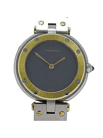 Cartier Cartier women's watch, Santos Vendôme SM, quartz movement, stainless steel (SS), gold (YG), model number 84041488. (view 2)