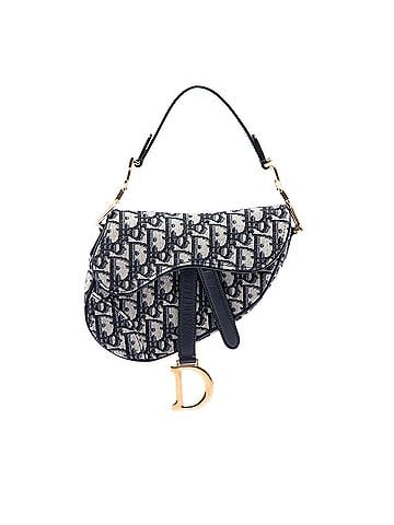 Dior Mini Oblique Canvas Saddle Bag (view 1)