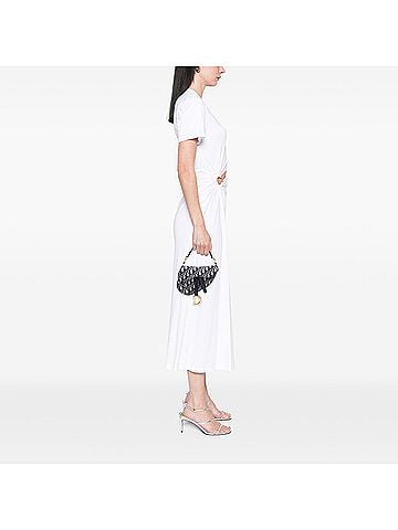 Dior Mini Oblique Canvas Saddle Bag (view 2)